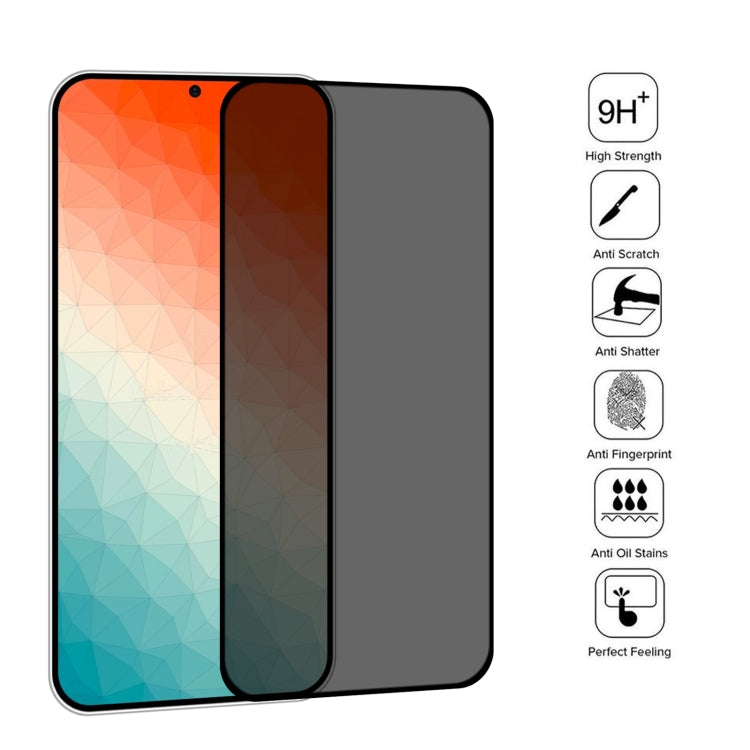 For Samsung Galaxy S24+ 5G 25pcs Full Cover Anti-peeping Tempered Glass Film,  Support Fingerprint Unlocking