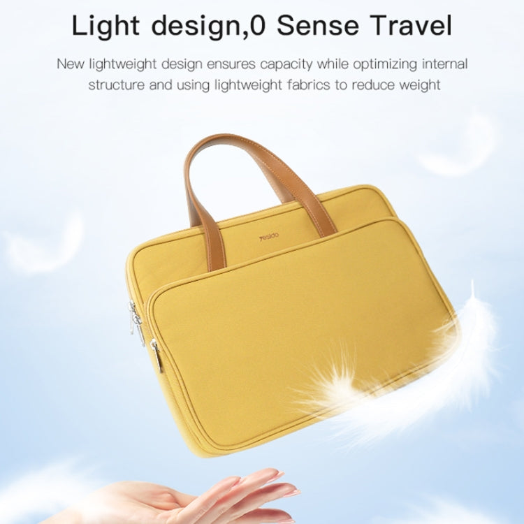 Yesido WB36 16 inch Water-resistant Oxford Cloth Laptop Bag(Yellow)