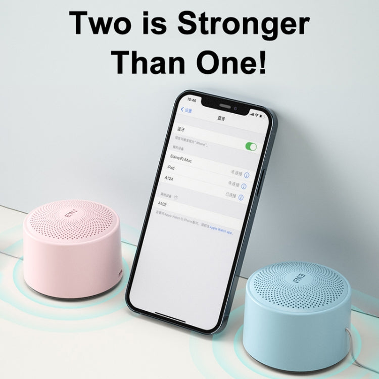 EWA A124 Portable Mini TWS Bluetooth Speaker Outdoor IPX5 Water-resistant Subwoofer(Black)