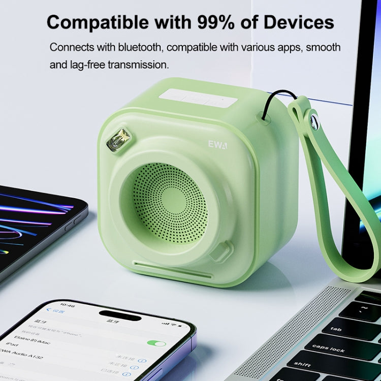 EWA A132 Portable Mini Stereo Wireless Bluetooth Speaker(Brown Green)
