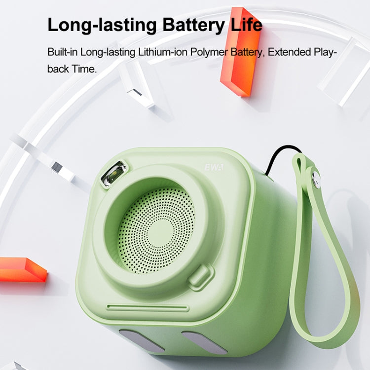 EWA A132 Portable Mini Stereo Wireless Bluetooth Speaker(Brown Green)