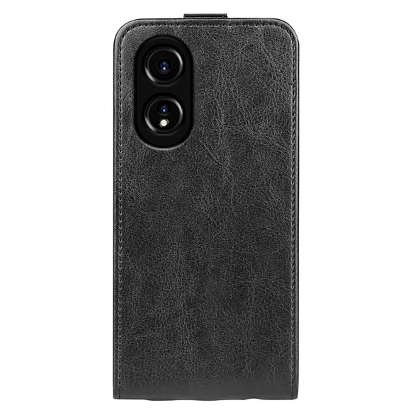 For OPPO A58 4G R64 Texture Single Vertical Flip Leather Phone Case(Black)