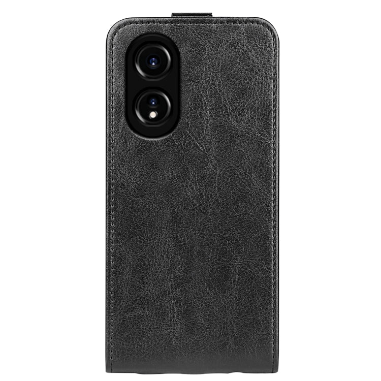 For OPPO A58 4G R64 Texture Single Vertical Flip Leather Phone Case(Black)