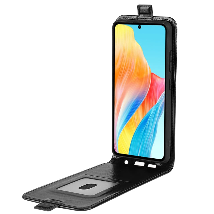 For OPPO A58 4G R64 Texture Single Vertical Flip Leather Phone Case(Black)