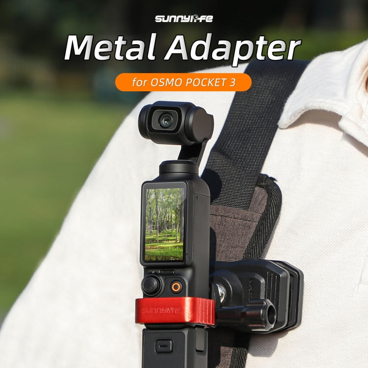 For DJI OSMO Pocket 3 Metal Expansion Bracket Adapter Frame Holder with Screw(Black)