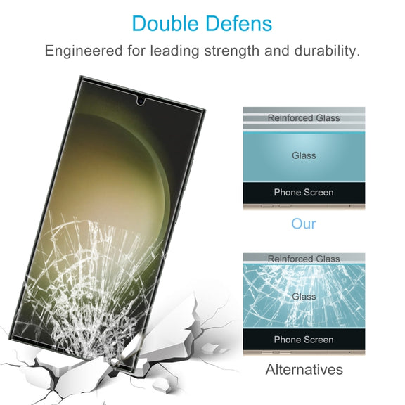 For Samsung Galaxy S24 Ultra 5G 0.18mm 9H 2.5D Tempered Glass Film, Support Fingerprint Unlocking