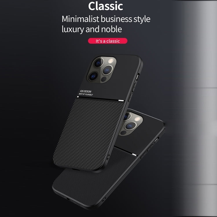 For iPhone 15 Pro Max Classic Tilt Strip Grain Magnetic Shockproof PC + TPU Phone Case(Green)