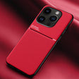 For iPhone 16 Pro Classic Tilt Strip Grain Magnetic Shockproof PC + TPU Phone Case(Red) - iPhone 16 Pro Cases by PMC Jewellery | Online Shopping South Africa | PMC Jewellery | Buy Now Pay Later Mobicred