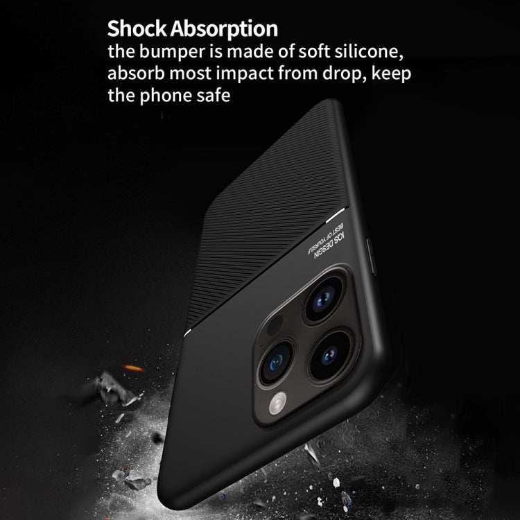 For iPhone 16 Pro Classic Tilt Strip Grain Magnetic Shockproof PC + TPU Phone Case(Red)