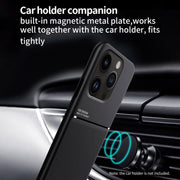 For iPhone 16 Pro Classic Tilt Strip Grain Magnetic Shockproof PC + TPU Phone Case(Red)
