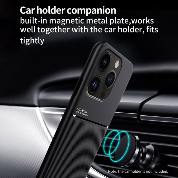 For iPhone 16 Pro Classic Tilt Strip Grain Magnetic Shockproof PC + TPU Phone Case(Red)