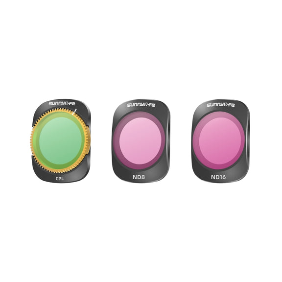 For DJI OSMO Pocket 3 Sunnylife Camera Lens Magnetic Metal Filter, Filter:3 in 1 CPL ND8/16