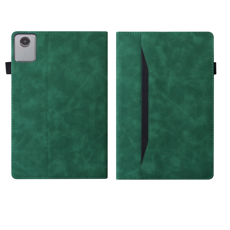 For Lenovo Tab M11 / Xiaoxin Pad 11 2024 Business Shockproof Horizontal Flip Leather Tablet Case(Green)