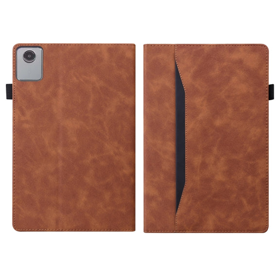For Lenovo Tab M11 / Xiaoxin Pad 11 2024 2025 Business Shockproof Horizontal Flip Leather Tablet Case(Brown)