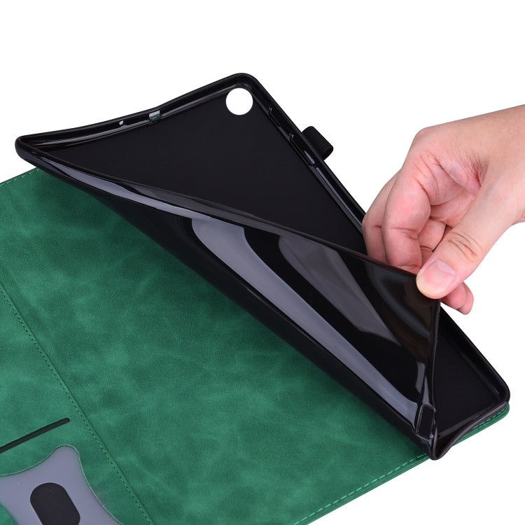 For Lenovo Tab K11 Plus / M11 Plus Business Shockproof Horizontal Flip Leather Tablet Case(Green)
