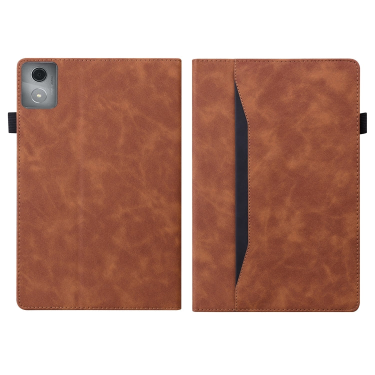 For Lenovo Tab K11 Plus / M11 Plus Business Shockproof Horizontal Flip Leather Tablet Case(Brown)