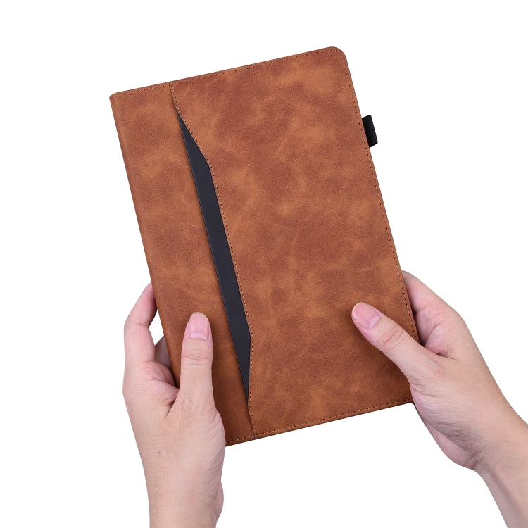 For Lenovo Tab K11 Plus / M11 Plus Business Shockproof Horizontal Flip Leather Tablet Case(Brown)