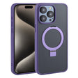 For iPhone 15 Pro Max DFANS DESIGN Frosted Magsafe Magnetic Holder Phone Case(Purple) - iPhone 15 Pro Max Cases by DFANS DESIGN | Online Shopping South Africa | PMC TechLife | Buy Now Pay Later Mobicred