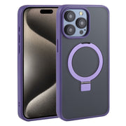 For iPhone 15 Pro Max DFANS DESIGN Frosted Magsafe Magnetic Holder Phone Case(Purple)