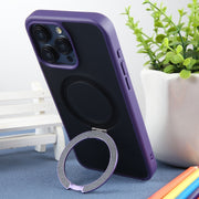 For iPhone 15 Pro Max DFANS DESIGN Frosted Magsafe Magnetic Holder Phone Case(Purple)