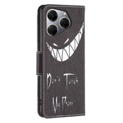 For Tecno Spark 20 Pro Colored Drawing Pattern Leather Phone Case(Smirk)