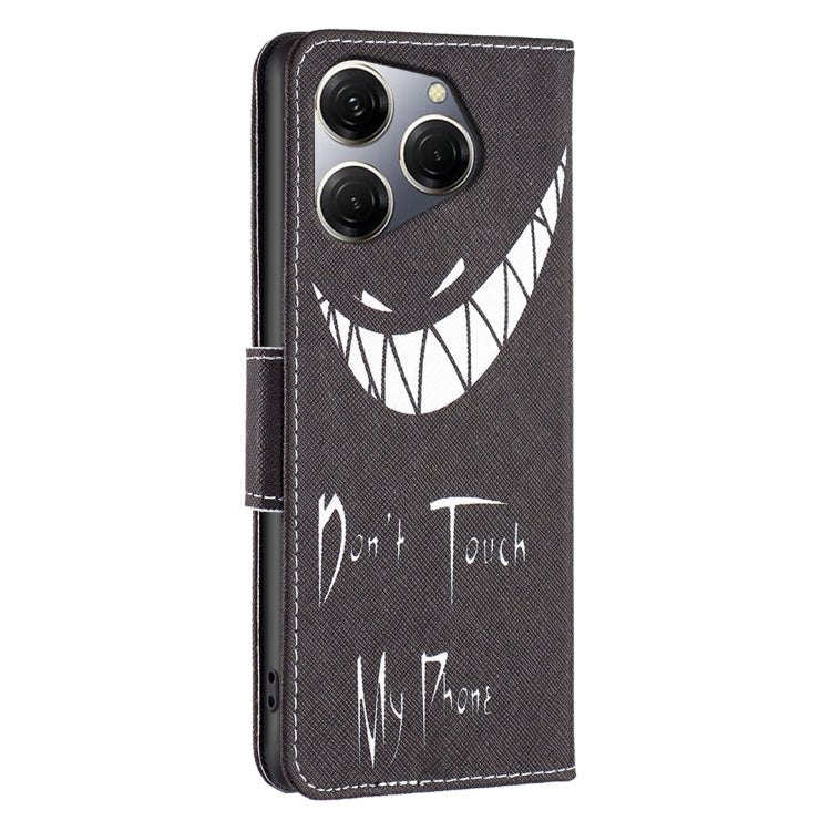 For Tecno Spark 20 Pro Colored Drawing Pattern Leather Phone Case(Smirk)