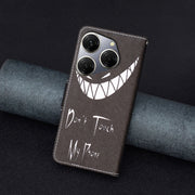 For Tecno Spark 20 Pro Colored Drawing Pattern Leather Phone Case(Smirk)