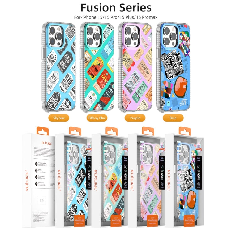 For iPhone 15 Pro Max Mutural Fusion Series Phone Case(Tiffany Blue)