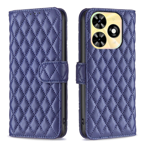 For Tecno Spark Go 2024 / 20C Diamond Lattice Wallet Flip Leather Phone Case(Blue)