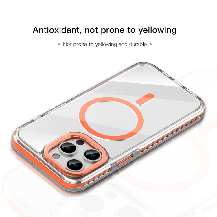 For iPhone 15 Pro Max Mutural Cushion Series MagSafe Magnetic Phone Case(Purple)