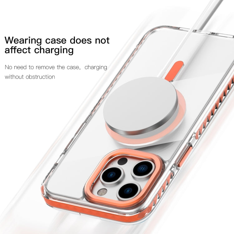 For iPhone 15 Pro Max Mutural Cushion Series MagSafe Magnetic Phone Case(Purple)
