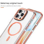 For iPhone 15 Pro Max Mutural Cushion Series MagSafe Magnetic Phone Case(Purple)