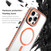 For iPhone 15 Pro Mutural Cushion Series MagSafe Magnetic Phone Case(Black)