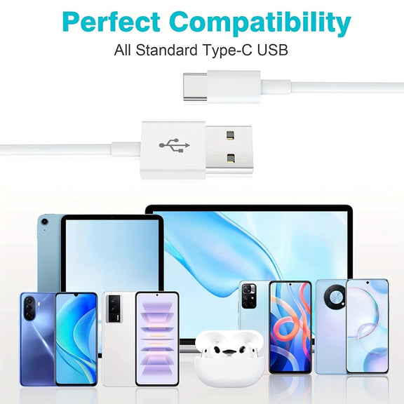 USB to Type-C Fast Charging Data Cable, Length: 1m
