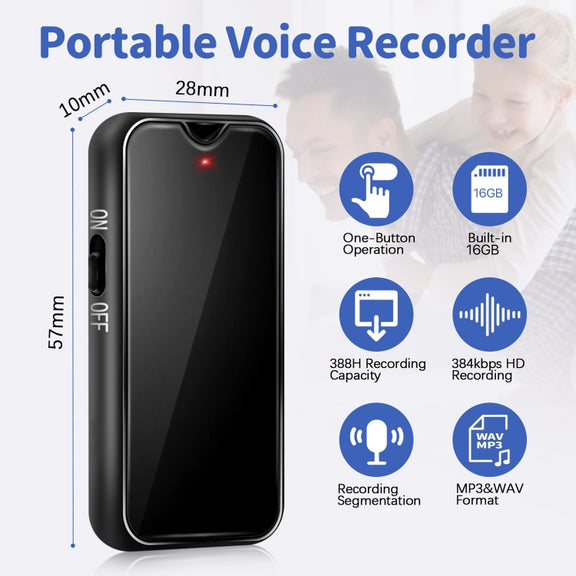 L17 Magnetic Pendant HD Recorder, Capacity:16GB