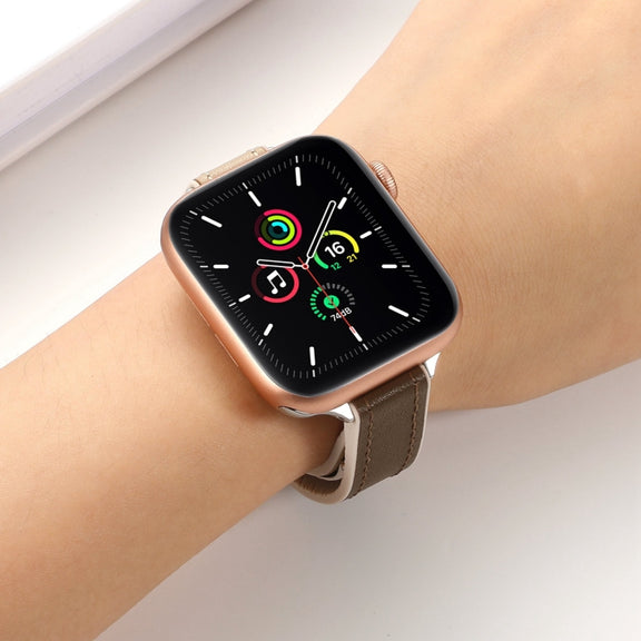 For Apple Watch SE 40mm Magnetic Folding Leather Silicone Watch Band(Starlight Purple)