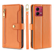 For Motorola Moto G84 5G Lite Sheep Texture Cross-body Zipper Wallet Leather Phone Case(Orange) - Motorola Cases by PMC TechLife | Online Shopping South Africa | PMC TechLife | Buy Now Pay Later Mobicred
