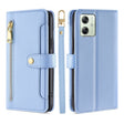 For Motorola Moto G54 5G EU Edition Lite Sheep Texture Cross-body Zipper Wallet Leather Phone Case(Blue) - Motorola Cases by PMC TechLife | Online Shopping South Africa | PMC TechLife | Buy Now Pay Later Mobicred