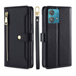 For Motorola Edge 40 Neo 5G Lite Sheep Texture Cross-body Zipper Wallet Leather Phone Case(Black) - Motorola Cases by PMC TechLife | Online Shopping South Africa | PMC TechLife | Buy Now Pay Later Mobicred