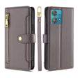 For Motorola Edge 40 Neo 5G Lite Sheep Texture Cross-body Zipper Wallet Leather Phone Case(Grey) - Motorola Cases by PMC TechLife | Online Shopping South Africa | PMC TechLife | Buy Now Pay Later Mobicred