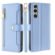 For Sony Xperia 1 VI Lite Sheep Texture Cross-body Zipper Wallet Leather Phone Case(Blue) - Sony Cases by PMC TechLife | Online Shopping South Africa | PMC TechLife | Buy Now Pay Later Mobicred