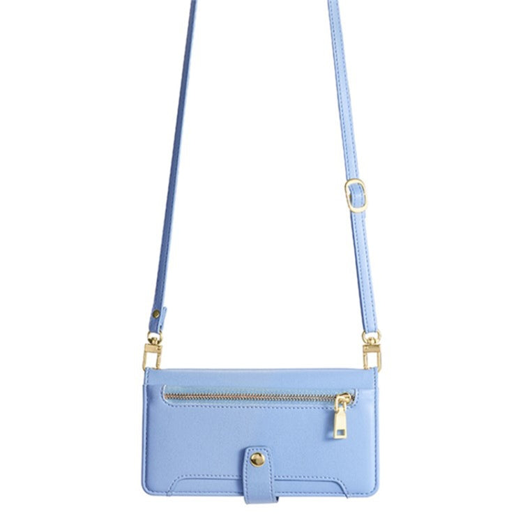 For Sony Xperia 1 VI Lite Sheep Texture Cross-body Zipper Wallet Leather Phone Case(Blue)