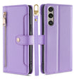 For Sony Xperia 1 VI Lite Sheep Texture Cross-body Zipper Wallet Leather Phone Case(Purple) - Sony Cases by PMC TechLife | Online Shopping South Africa | PMC TechLife | Buy Now Pay Later Mobicred