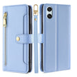 For Sony Xperia 10 VI Lite Sheep Texture Cross-body Zipper Wallet Leather Phone Case(Blue) - Sony Cases by PMC TechLife | Online Shopping South Africa | PMC TechLife | Buy Now Pay Later Mobicred