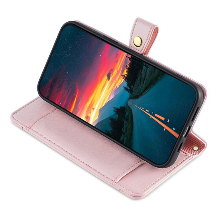 For Sony Xperia 10 VI Lite Sheep Texture Cross-body Zipper Wallet Leather Phone Case(Pink)