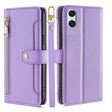 For Sony Xperia 10 VI Lite Sheep Texture Cross-body Zipper Wallet Leather Phone Case(Purple) - Sony Cases by PMC TechLife | Online Shopping South Africa | PMC TechLife | Buy Now Pay Later Mobicred