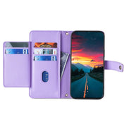 For Sony Xperia 10 VI Lite Sheep Texture Cross-body Zipper Wallet Leather Phone Case(Purple)