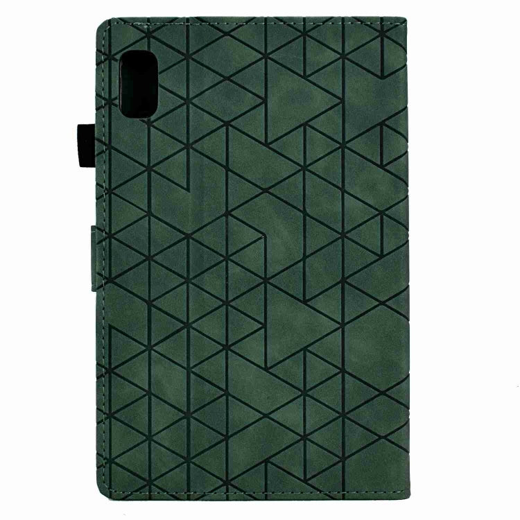 For Lenovo Tab M9 Rhombus TPU Smart Leather Tablet Case(Green)