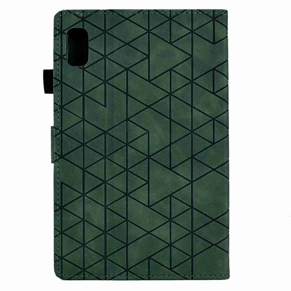 For Lenovo Tab M9 Rhombus TPU Smart Leather Tablet Case(Green)