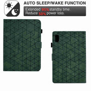 For Lenovo Tab M9 Rhombus TPU Smart Leather Tablet Case(Green)